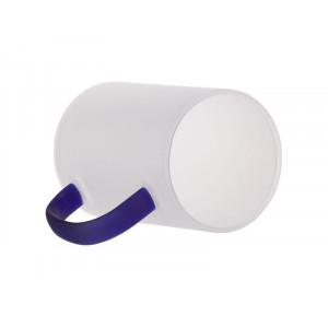 Cana (cană) din sticlă mată magică cu mâner de sublimare colorat. Photo 3